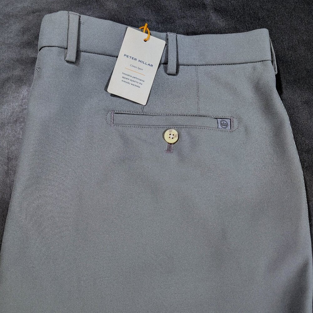 $110 Peter Millar Crown Sport Salem Performance Shorts Gray Size 44